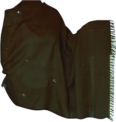 Body Wrap Tribal Embroidered Wool Shawls 80 x 40 inches (ktds505)