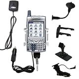 Car / Auto Multi Adapter Mount Holder GPS Navigation Kit for the Verizon Treo 650 with built in charger - Gomadic Brand