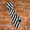 Rock-Krawatte STRIPES schwarz-weiss