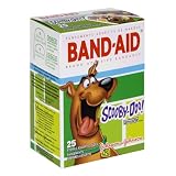 Band-Aid Brand Adhesive Bandages, Scooby-Doo! Decorated Bandages, 25-Count Assorted Sizes (Pack of 8)