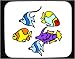 Decorated Mouse Pad with angel, group, tropical, swimming, fish