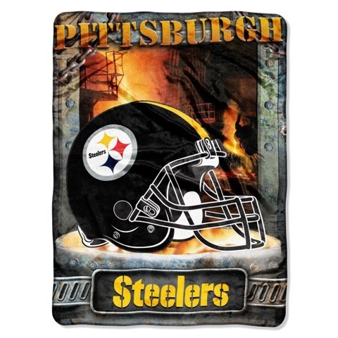 NFL Football Pittsburgh Steelers Blanket Twin Size Royal Plush Throw 60
