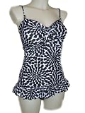 Womens long tankini bikini swimsuit, Marina West, 2 piece, multiple prints, bra straps