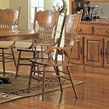 IMAGE OF Oak Finished Arm Chair (Set of 2) by Coaster Furniture