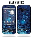 Protective Vinyl Skin Decal for HTC G1 Google Phone - Blue Vortex