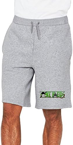 Mens Hipster One Piece Roronoa Zoro Anime Logo Sweat Shorts