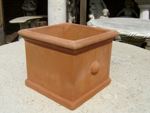 Pflanzkübel,Terracotta,eckig,27x27cm,frostfest