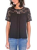 Bleu Marine Blusa (Negro)