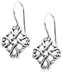 Sterling Silver Celtic Design Dangle Earrings