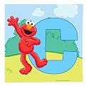 Elmo Initial Sesame Street Canvas - Multicolor (C)