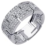 14K Ladies White Gold Diamond 0.56ct Wedding Band - Sizes 5-13