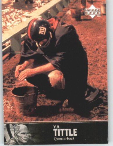 1997 Upper Deck Legends Football Card # 66 Y.A. Tittle - New York Giants - NFL Trading Card in Screw Down Case