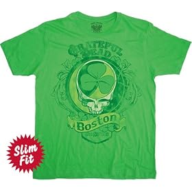 The Grateful Dead Boston 1977 Concert Garden Green T-Shirt Tee