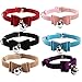 Cat Collar Kitten Velvet Bow Tie Safety Elastic Bowtie Bell 6 4 Colours