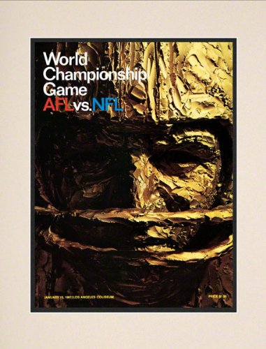Matted 10.5 x 14 Super Bowl I Program Print | Details: 1967, Packers vs Chiefs