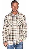 True Grit Mens Whiskey Check Long Sleeve Button Down Shirt