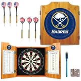 IMAGE OF New NHL Buffalo Sabres Dart Cabinet includes Darts and Board