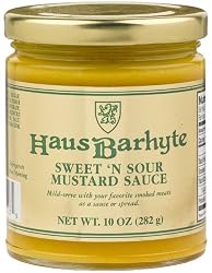 Haus Barhyte Mustards Sweet N Sour Mustard, 10-Ounce Jars (Pack of 12)