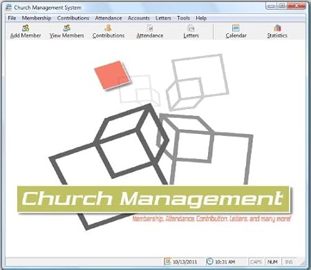 Church Management Software Professional System; Church Facilities, Office,Bookkeeping and Finances Administration Software; Windows Only CD-ROM;Single License (50,000 Members)