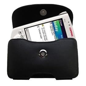 Horizontal Leather Case with Belt Clip Loop for the Compaq iPAQ h3100 Series by Gomadic for the Compaq iPAQ h3100 Series