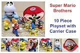 Unique Super Mario Brothers 10 Piece Play Set Featuring 8 Play Figures, 7