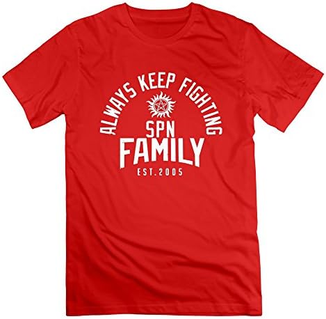 Roshow Men's Jared Padalecki Always Keep Fighting Spn Family T-shirt