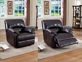Espresso Bi-cast Leather Recliner