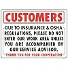 Amazon.com: NO CUSTOMERS BEYOND THIS POINT 14x20 Heavy Duty Plastic ...