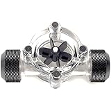 Bitspower G1/4" Flow Indicator, Clear Main Body, Black Blade, Matte Black