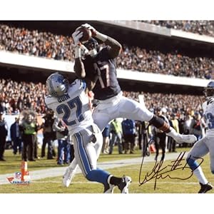 Alshon Jeffery Chicago Bears Autographed 8'' x 10'' Horizontal Blue Uniform Touchdown Photograph - Memories - Mounted Memories Certified