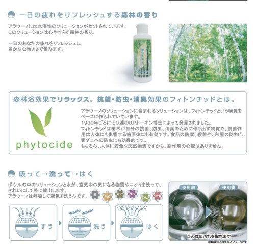 呼吸して空気を洗う空気清浄器ボール『aqua a･La･uno（アクア　アラウーノ）
