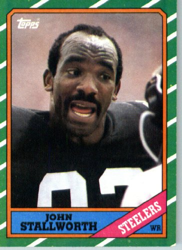 1986 Topps # 285 John Stallworth Pittsburgh Steelers Football Card- Near Mint to Mint Condition - In Protective Screwdown Display Case!