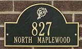 Miami Dolphins Black & Gold Personalized Address Plaque-wall