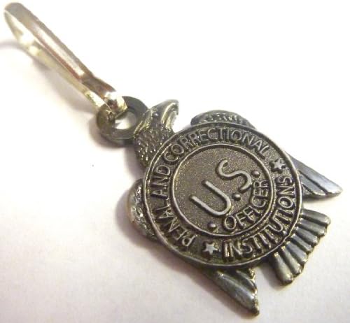 US Department of Corrections Prison Guard Mini Badge ZIPPER PULL CLIP