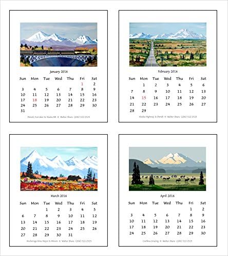 2016 Calendar Alaska's Mt Denali