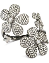 Colette Steckel "Flores" 18k Gold Triple Flower Ring, Size 7
