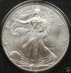 2001 Silver American Eagles - Brilliant Uncirculated