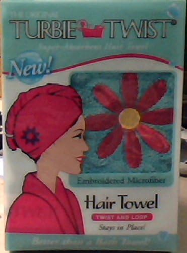 Original Turbie Twist Super-absorbent Hair Towel, Embroidered