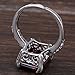 YAZILIND 11 * 15mm Emerald Cut Red Created Ruby Spinel Silver Plated Ring