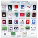 27 Elegant Hand Crafted Holiday Cards with Matching Self-Seal Envelopes , Burgoyne Christmas Card , Handmade Greeting Cards Collection with Decorative, Reusable Organizer Box