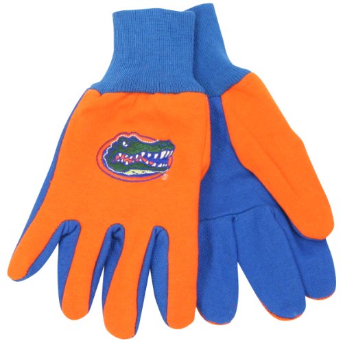 Florida Gators Jersey 2-Tone Gloves (One Size Fits Most Ages 13+) - Orange / Blue