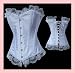 White Wedding Corset With Lace Trim L