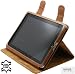 Original MTT Ledertasche - Exklusive Book-Style Tasche Case fuer Apple iPad 16GB / 32GB / 64GB  Wi-Fi oder fuer 3G Wi-Fi Versionen - (mit Standfunktion) in der Farbe Croco-Hellbraun
