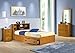 Palace Imports 100% Solid Wood Kansas Twin Mate’s Bed, Bed Only, Honey Pine, 15”H x 42”W x 76”L, 12 Slats, 2 Drawers Included. Optional Headboard Sold Separately. Requires Assembly