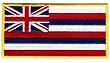 Hawaii State Flag Embroidered Patch Iron-On HI Hawaiian Islands Emblem