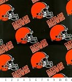 Cotton NFL Cleveland Browns Football Cotton Fabric Print By the Yard