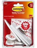 Command Large Plastic Hooks, White, 3 Hooks