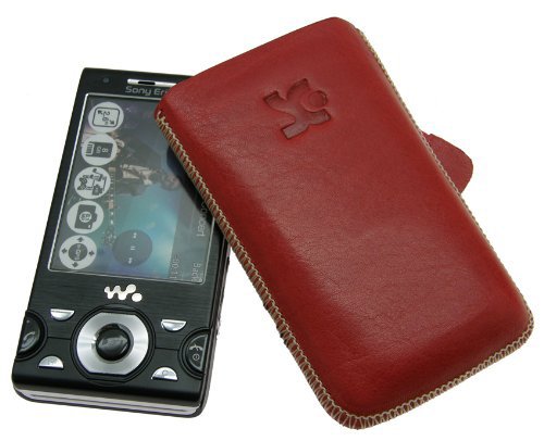 Suncase Ledertasche f&uuml;r Sony Ericsson W995 rot Preisvergleich