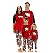 Weixinbuy Family Matching Christmas Sleepwear Mom Dad Deer Striped Pajamas Set