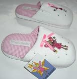 Princess Stardust diamond pr Girls' white '' mule slippers. UK BNIB